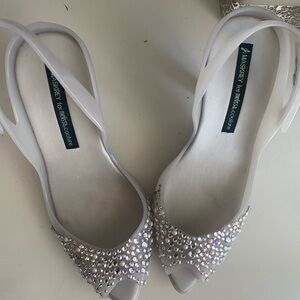 New Melissa Swarovski wedding shoes never worn